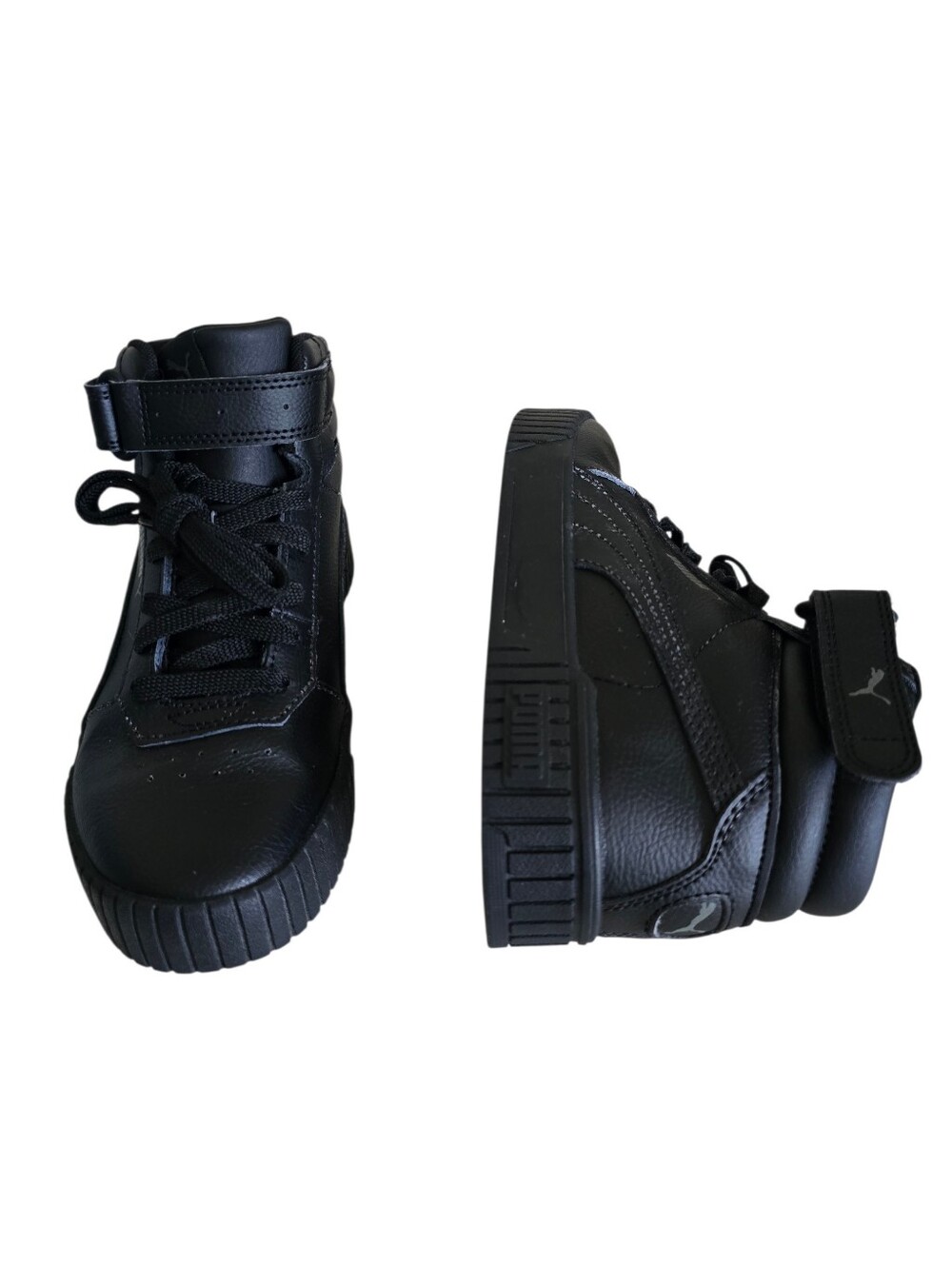 PUMA Carina 2.0 Mid Women's Arhletic Black Leather Sneakers - Picture 9 of 16